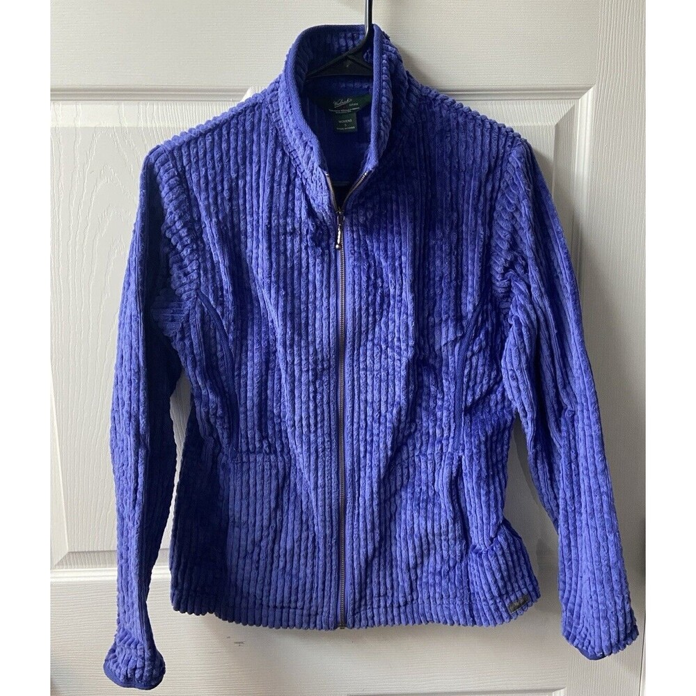 Woolrich Vintage Corduroy Full Zip Jacket Womens Small Ultra Violet Wide Rib